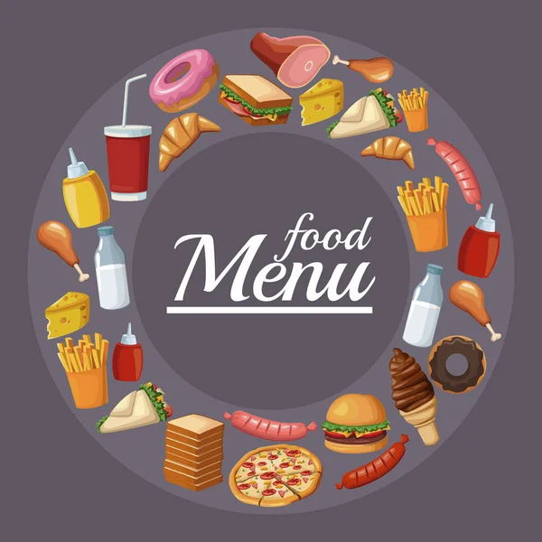 Gıda Restoran Menü — Stok Vektör