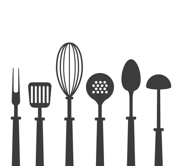 Ustensiles de cuisine icônes — Image vectorielle