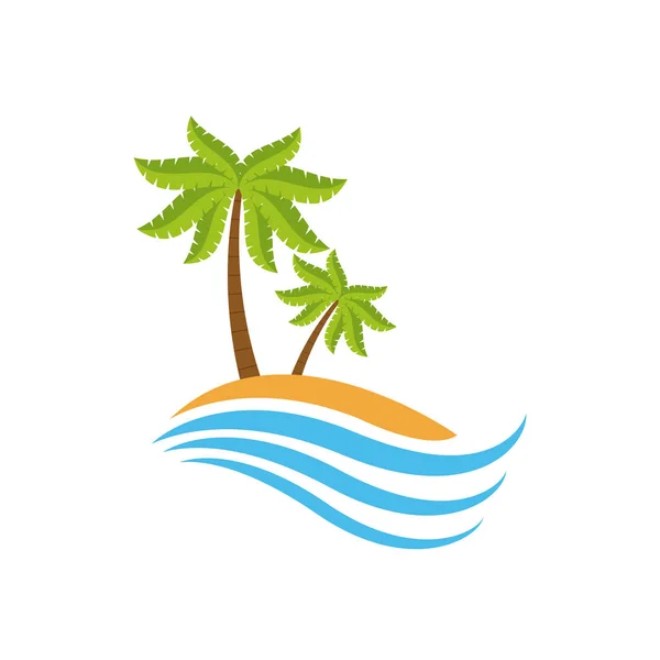 Symbol für grüne Palmen — Stockvektor