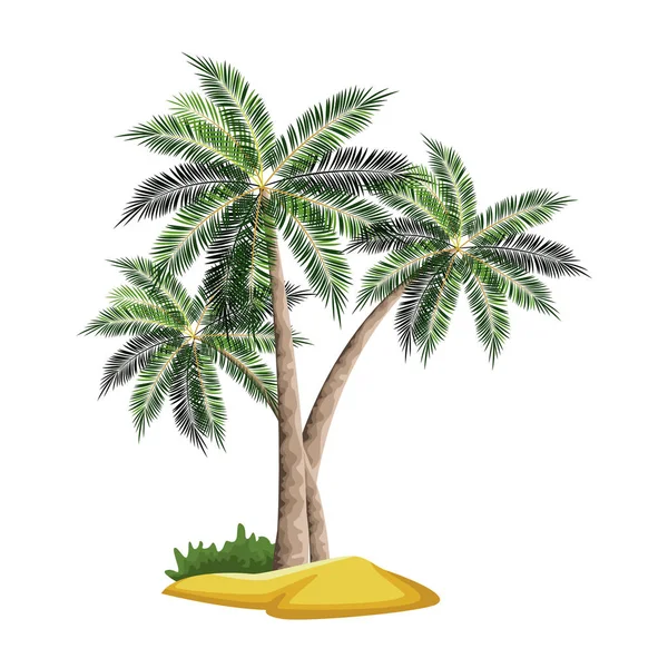 Beach boom palmen — Stockvector