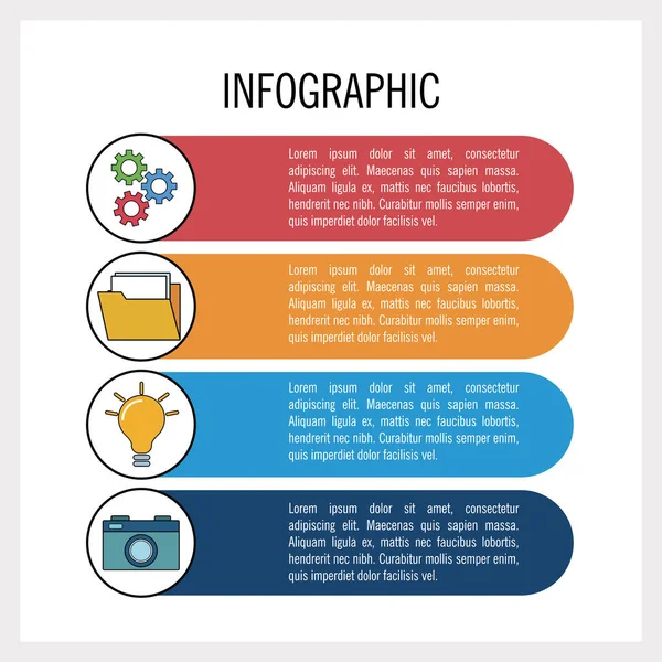 Infografica aziendale e didattica — Vettoriale Stock