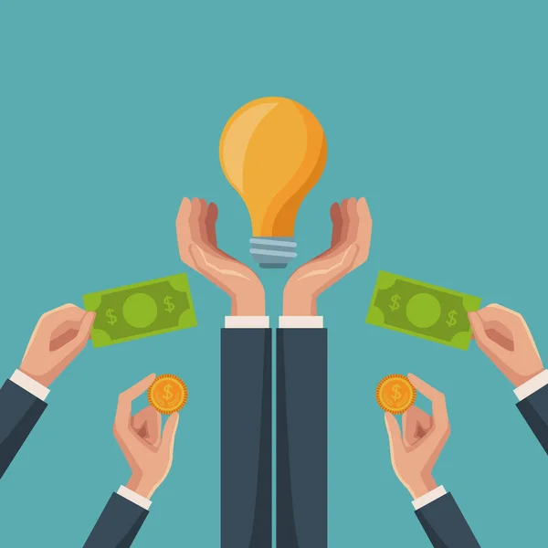Crowfunding και επαγγελματίες — Διανυσματικό Αρχείο