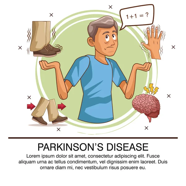 Хвороба Паркінсона інфографіки — стоковий вектор
