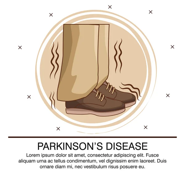 Инфографика болезни Паркинсона — стоковый вектор