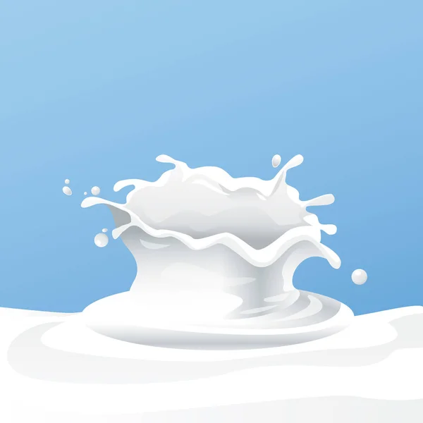 Mléko stříkající fyer — Stockový vektor