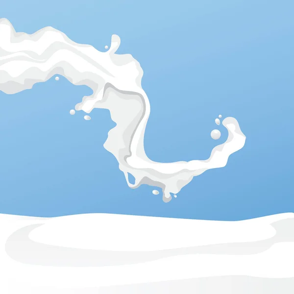 Fyer à éclaboussures de lait — Image vectorielle