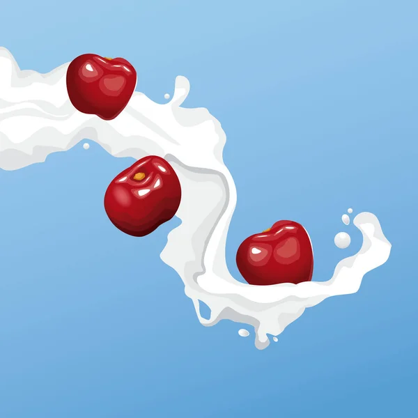 Γάλα και μούρα Φέιγ βολάν — Διανυσματικό Αρχείο