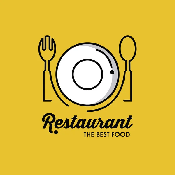 Το εστιατόριο σύμβολο της ταυτότητας — Διανυσματικό Αρχείο