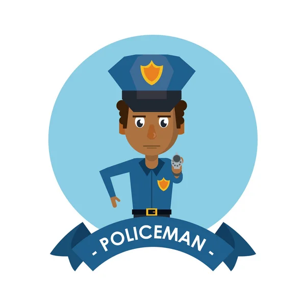 Αστυνομικός χαριτωμένο cartoon — Διανυσματικό Αρχείο