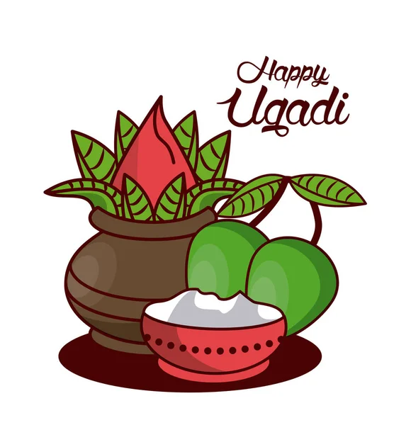 Conception ugadi heureux — Image vectorielle