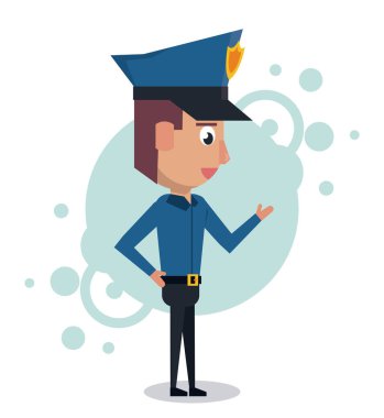 Polis karikatür tasarım