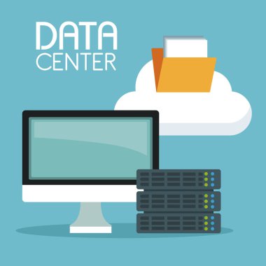 renk arka plan ekran bilgisayar ve raf sunucu bulut klasörü depolama simge ve metin veri merkezi ile