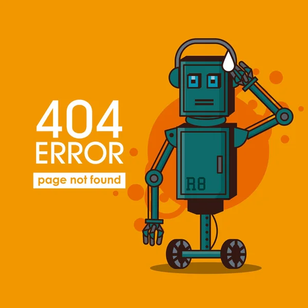 Fel 404 robot stil — Stock vektor