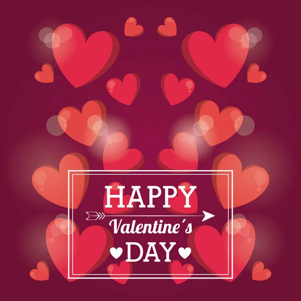 Tarjeta feliz día de San Valentín — Vector de stock