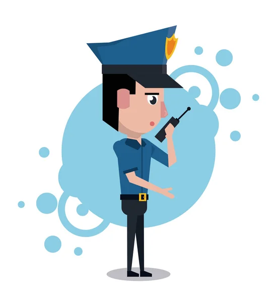 Poliziotto disegno cartone animato — Vettoriale Stock
