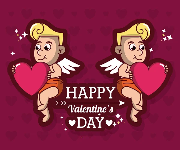 Happy valentines day card — Stock Vector