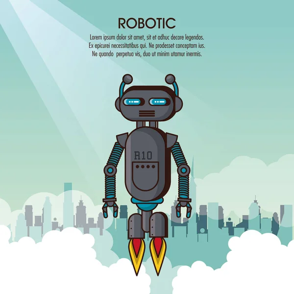 Roboter-Infografik — Stockvektor