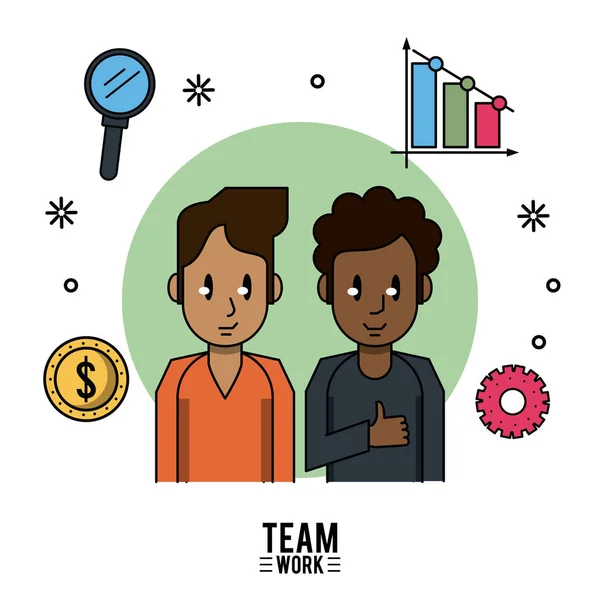 Young business teamwork — Stock Vector
