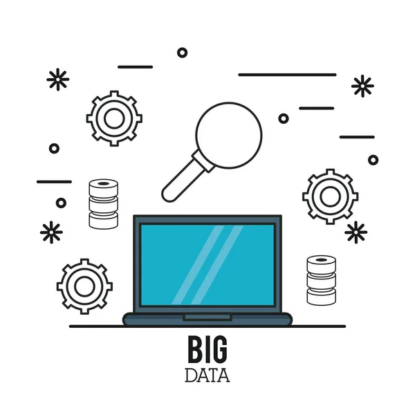 Big Data-Technologie — Stockvektor