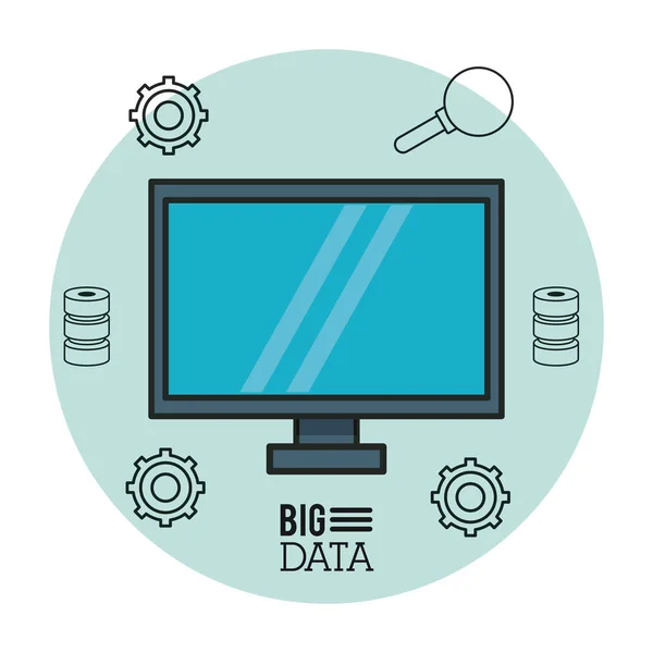 Tecnología de Big Data — Vector de stock