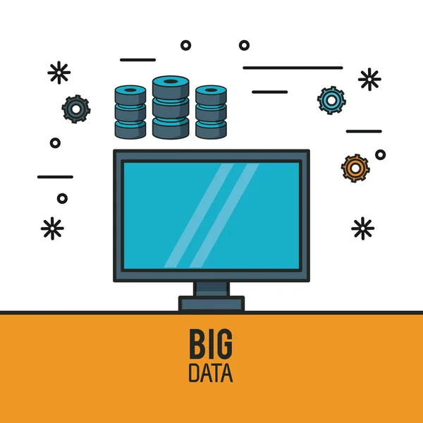 Технологии больших данных — стоковый вектор