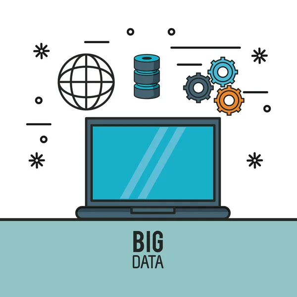 Big Data-Technologie — Stockvektor