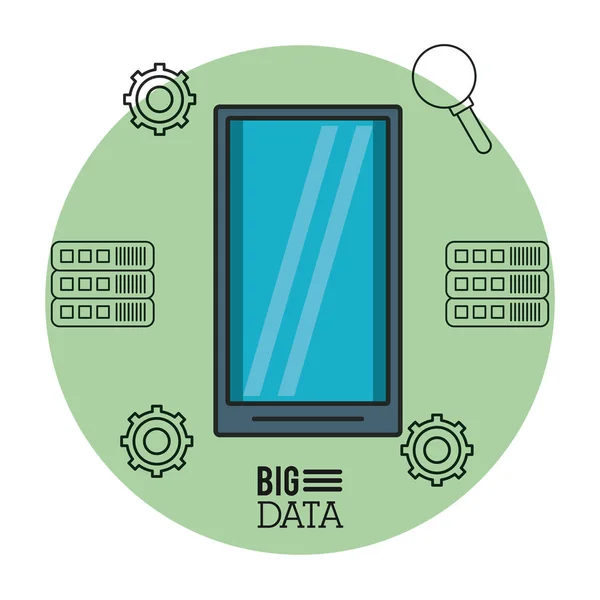 Velké datové technologie — Stockový vektor