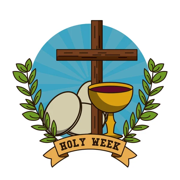 Semana Santa tradición católica — Vector de stock