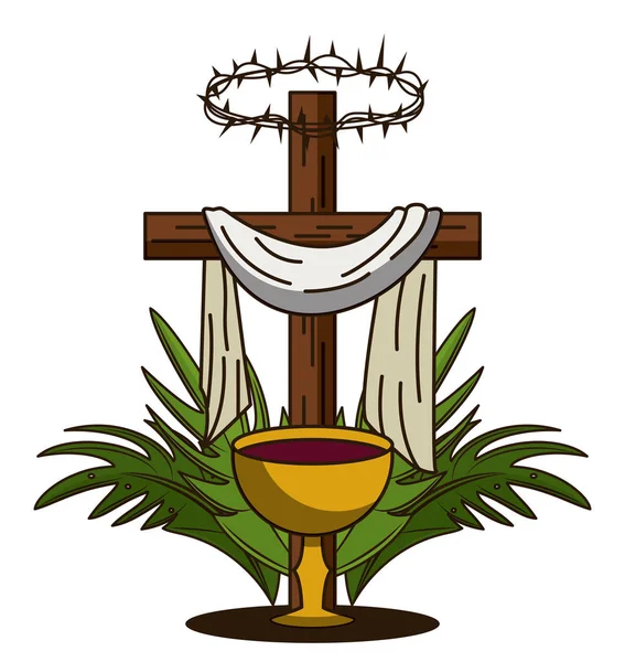 Holy week catholic tradition — Stock Vector