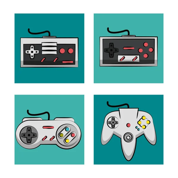 Gamepads iconos de la tecnología — Archivo Imágenes Vectoriales