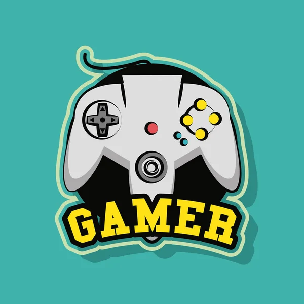 Gamer tecnología gamepad — Vector de stock