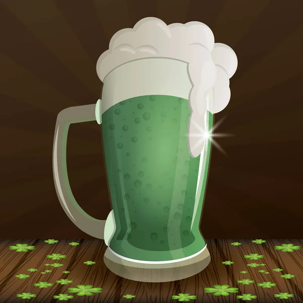 圣帕特里克日啤酒 — 图库矢量图片