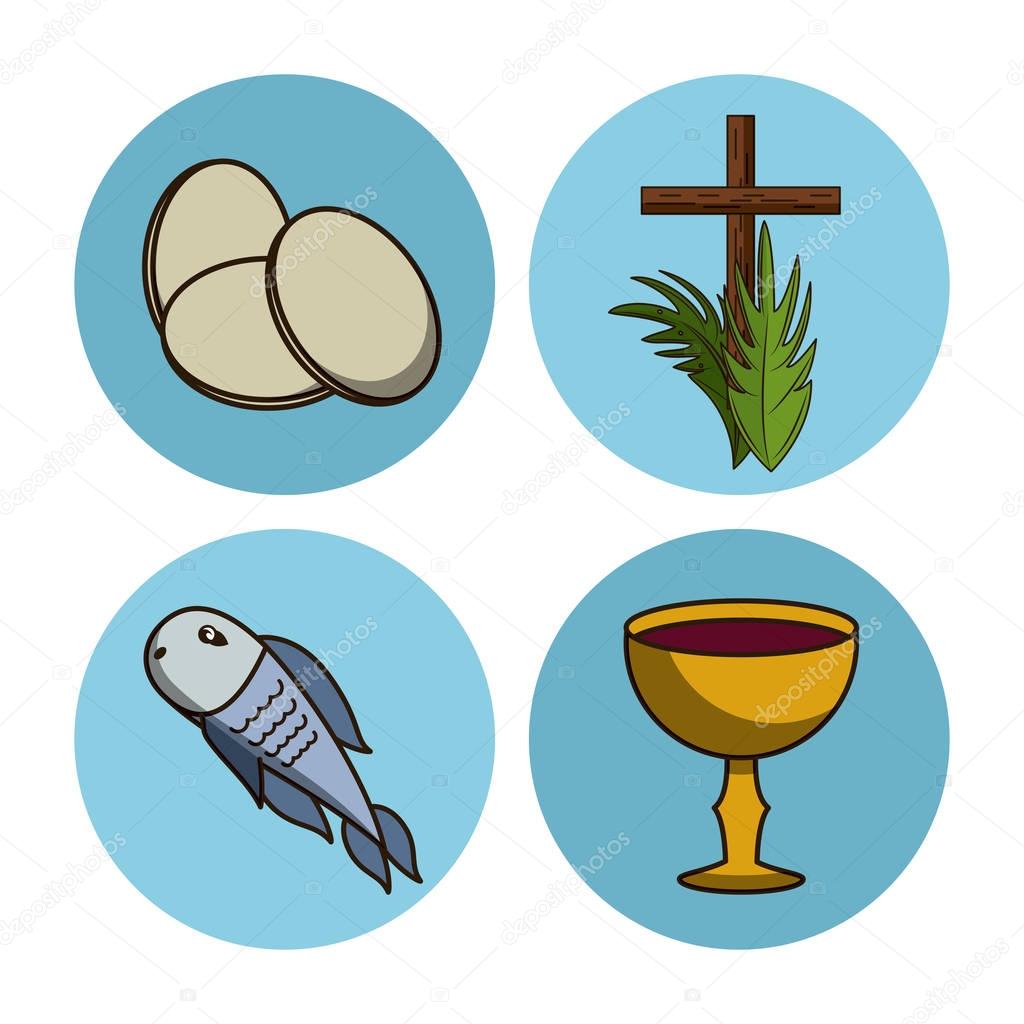 Holy week round icons