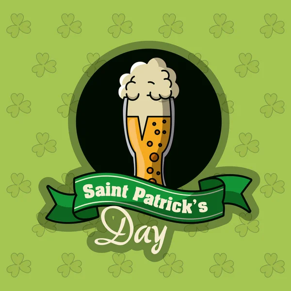 Saint patricks carte de bière jour — Image vectorielle
