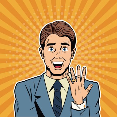 Pop sanat karikatür Internet güvenliği, online baniking damat