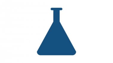 Kabarcıklar Hd animasyon ile laboratuvar şişesi