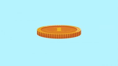 Hd animasyon yığılmış para sikke