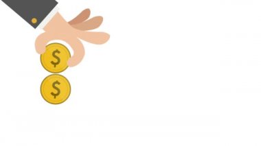 İş el bırakarak Hd animasyon paralar