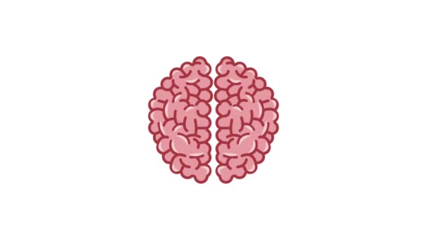 Brain and knowledges HD animation — Stock Video