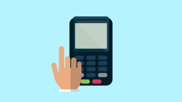 Terminal POS Traitement Transaccion Animation HD 