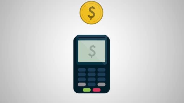 Terminal POS Traitement Transaccion Animation HD 