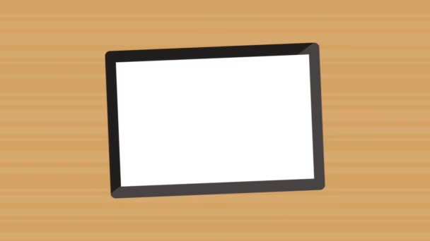 Estatísticas de animação tablet HD — Vídeo de Stock