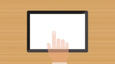 Hd animasyon istatistikleri gösteren tablet