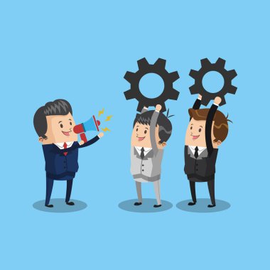 Ekip çalışması ile işadamı lideri