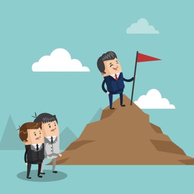 iş takım çalışması çizgi film