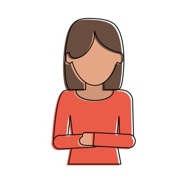 Kadın yüzü olmayan profil