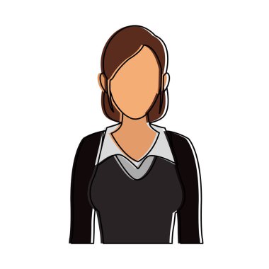 Kadın yüzü olmayan profil