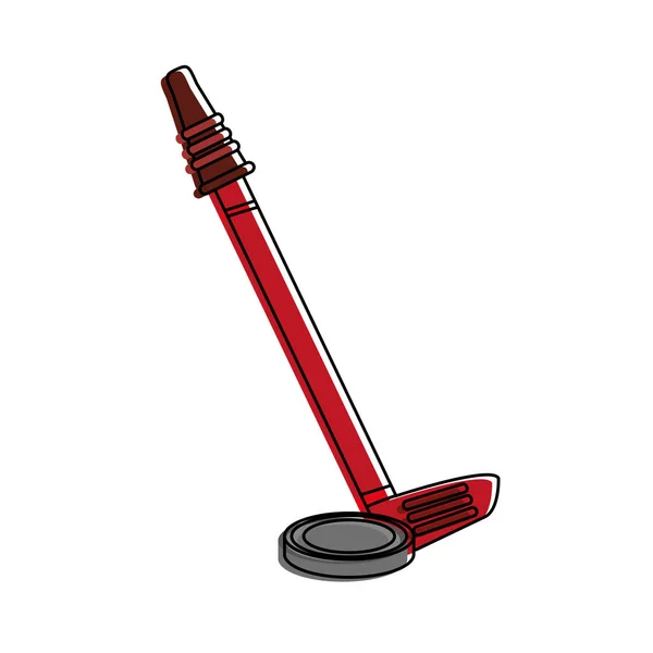 Bâton et rondelle de hockey — Image vectorielle