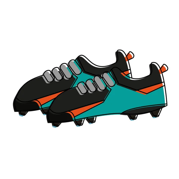 Futebol sapatos desportivos — Vetor de Stock