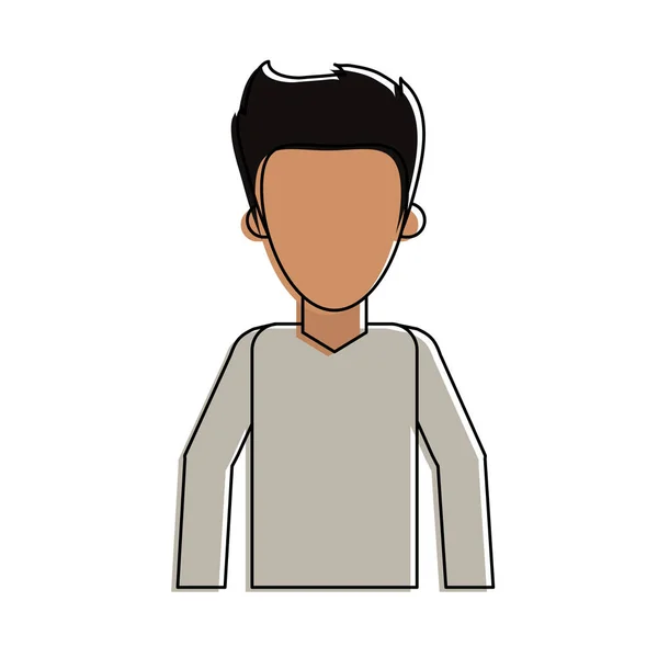 Profil homme sans visage — Image vectorielle